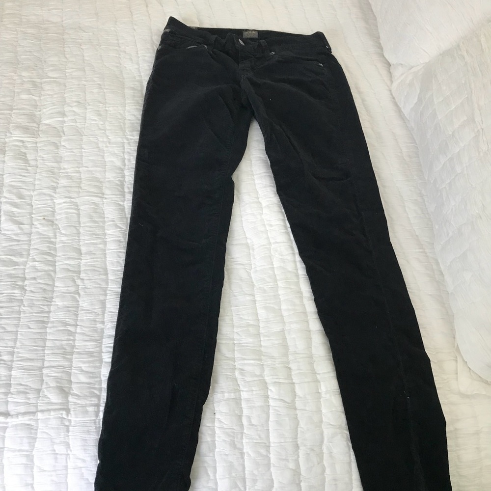 Black suede Citizens of Humanity jeans